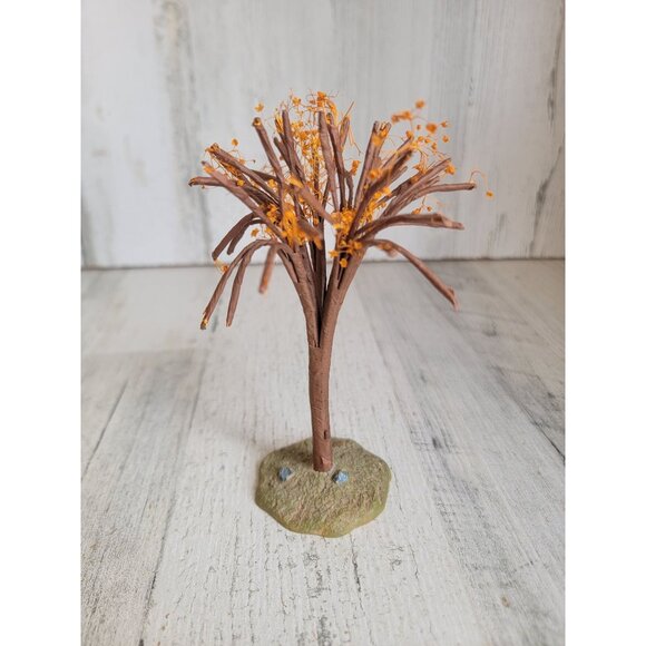 Fall bare branch orange leaf tree Village accessory xmas - Picture 1 of 5